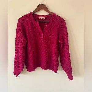 Sézane Bree Pullover Cable Knit Cardigan Women’s Sweater Size Small